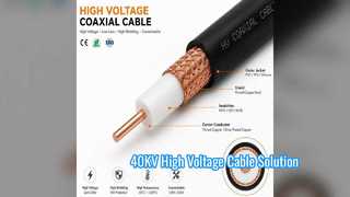 40KV High Voltage Coaxial Cable Industrial Power Solution